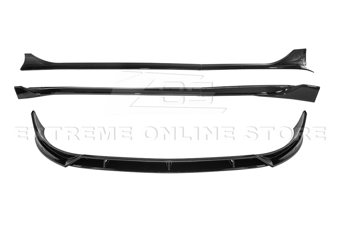 For 2025-Present Tesla Model Y Track Style Front Lip Side Skirts Kit