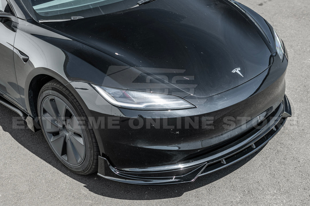 For 2024-Present Tesla Model 3 Track Style Front Splitter Lip