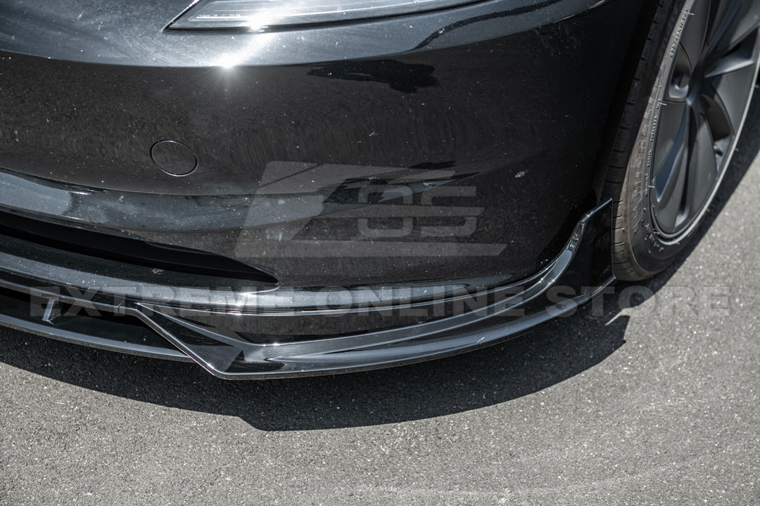 For 2024-Present Tesla Model 3 Track Style Front Splitter Lip