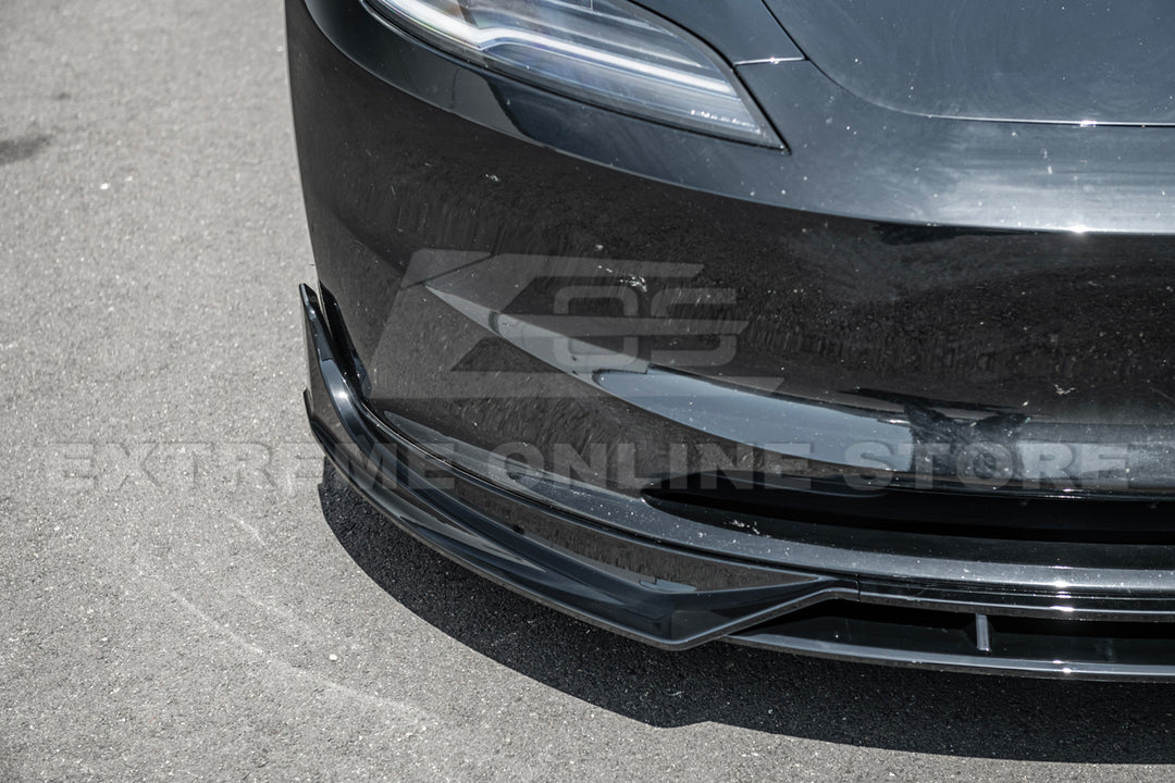For 2024-Present Tesla Model 3 Track Style Front Splitter Lip