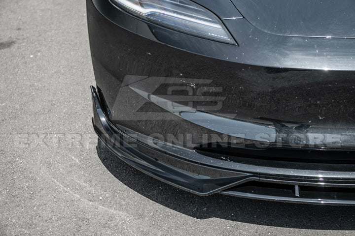 For 2024-Present Tesla Model 3 Track Style Front Splitter Lip