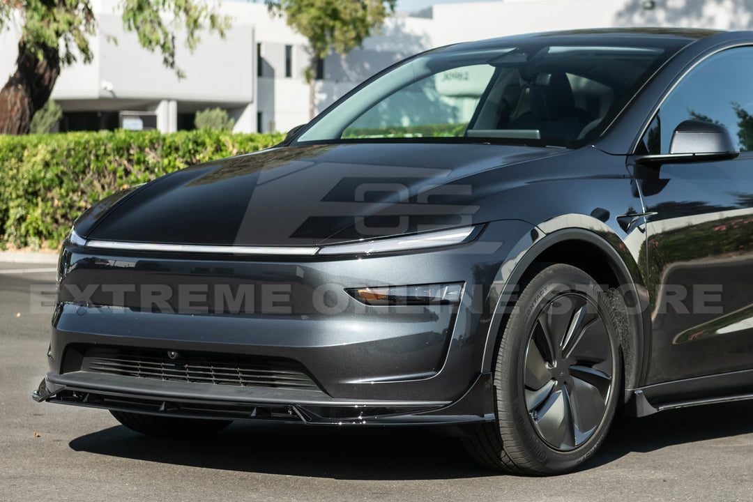 For 2025-Present Tesla Model Y Track Style 4 Pcs Front Bumper Lip Splitter