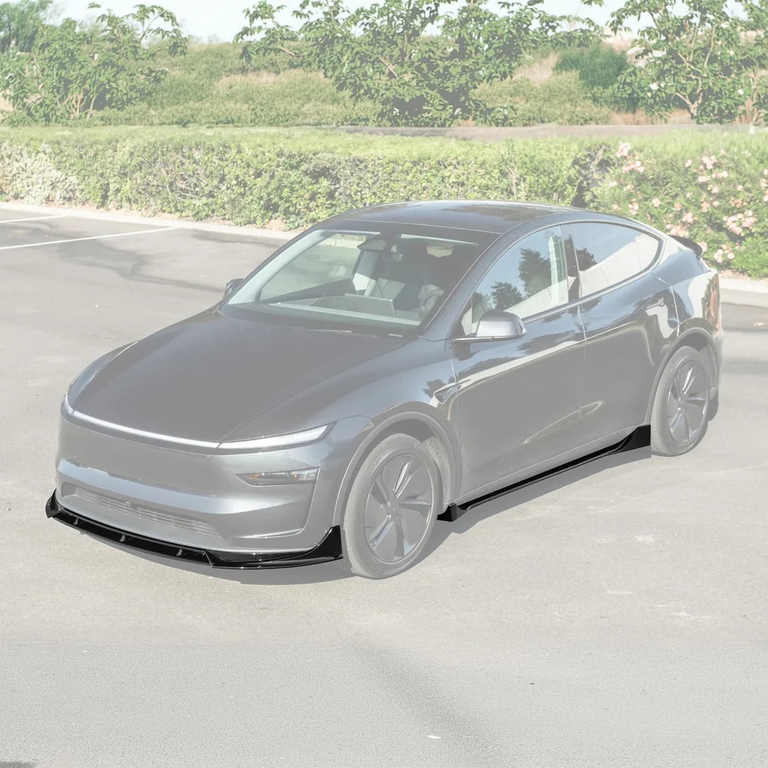 For 2025-Present Tesla Model Y Track Style Front Lip Side Skirts Kit