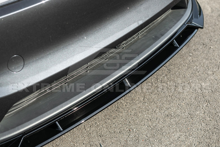 For 2025-Present Tesla Model Y Track Style 4 Pcs Front Bumper Lip Splitter