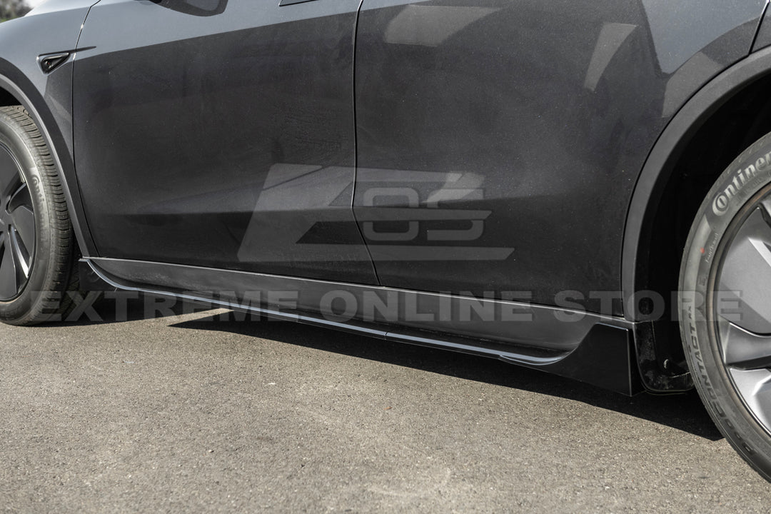 For 2025-Present Tesla Model Y Track Style Side Skirts Rocker Panel Pair