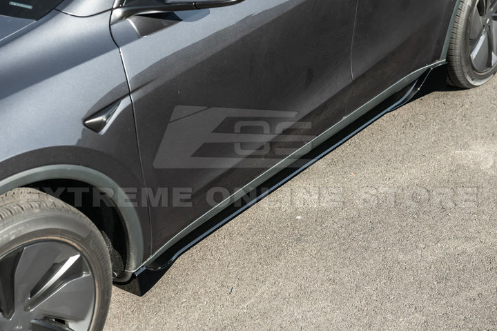 For 2025-Present Tesla Model Y Track Style Side Skirts Rocker Panel Pair