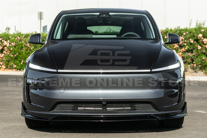 For 2025-Present Tesla Model Y Track Style 4 Pcs Front Bumper Lip Splitter